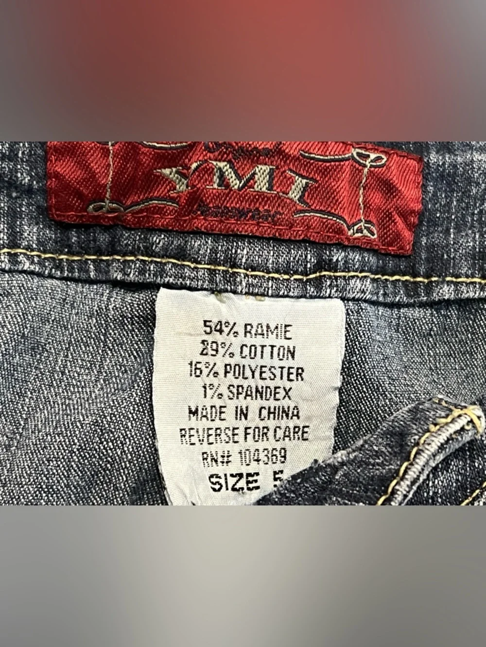 Ymi jeans‎ Y2K Juniors Washed Blue Denim A-Line Skirt Size 5 Distressed Fade